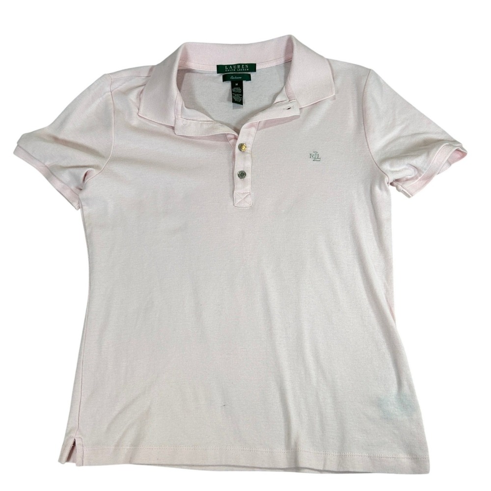 Lauren Ralph Lauren Exclusive Mens Pink Short Sleeve Cotton Polo Shirt Size M
